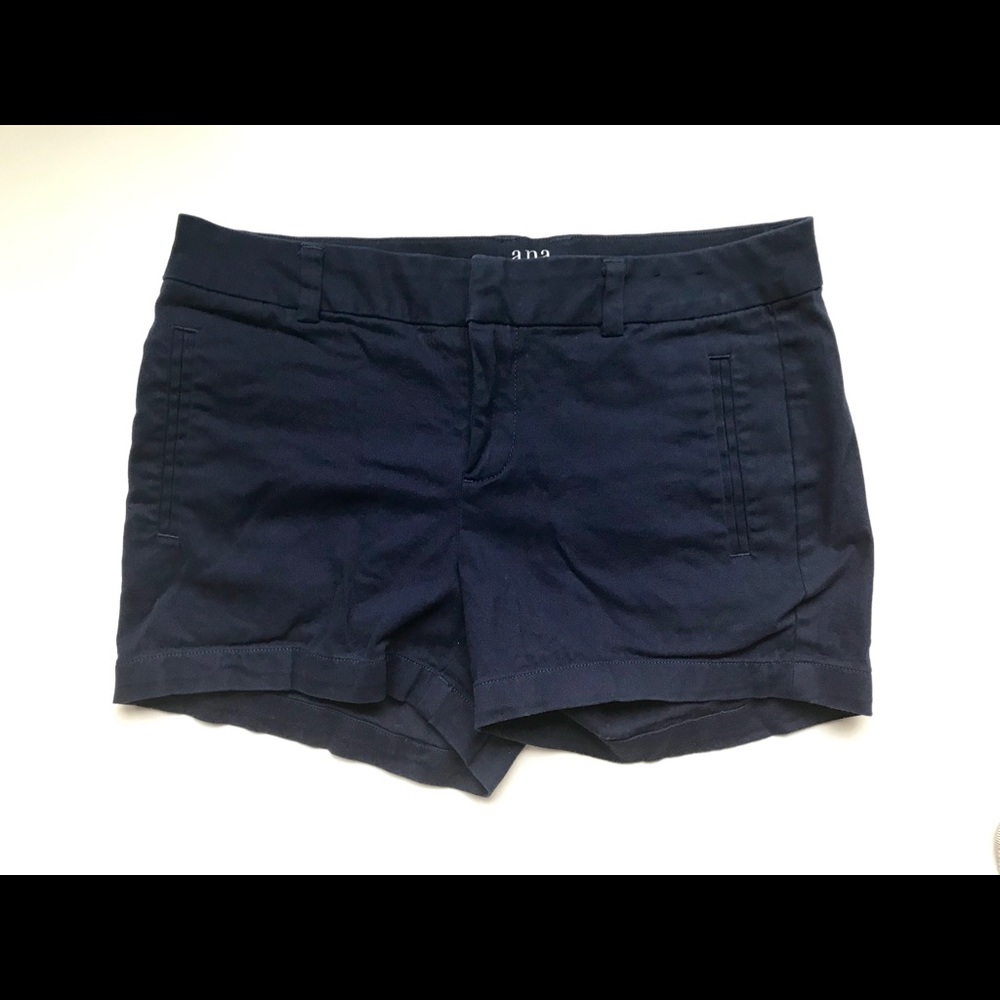 Navy Blue Twill Shorts